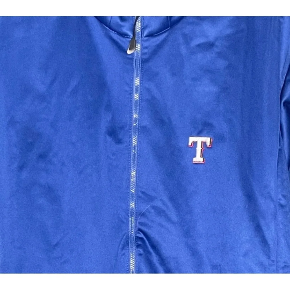 Texas Rangers Antigua Wind Breaker Jacket Men's XXL Blue Full‎ Zip Up